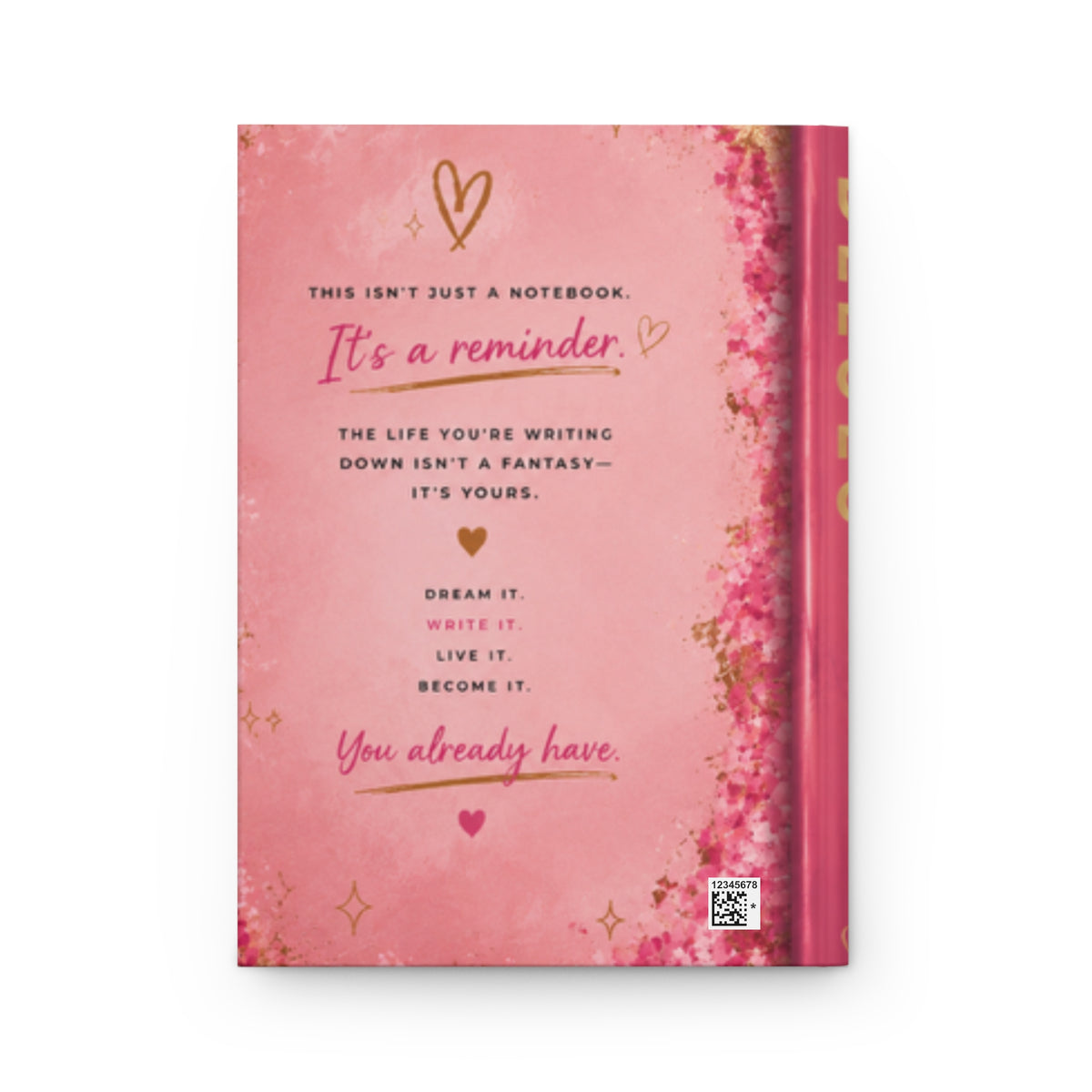 delulu notebook Hardcover Journal | motivational pink sunset writing journal